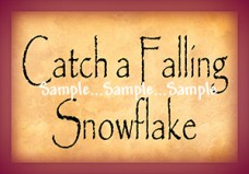 T47 - Catch a Falling Snowflake Signs